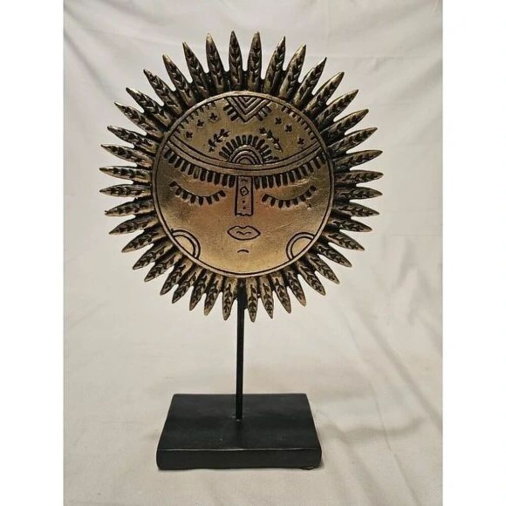Boho Celestrial Aesthetic Phenomenom Tabletop Sun Gold Deco Objekt Home Decor